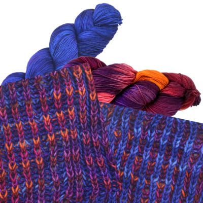 Colorway Pairing: 023 Juke Joint with 207 Bearded Iris