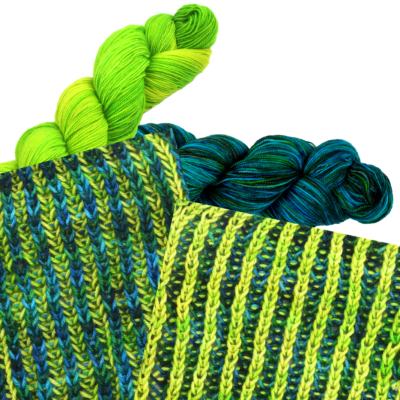 Colorway Pairing: 026 Skinny Dipping with 198 Ectoplasm