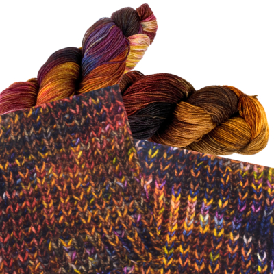 Colorway Pairing: 046 Metal – 061 Rembrandt’s Prodigal Son with 100 Lady’s Slipper