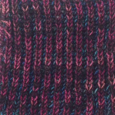 Colorway Pairing: 062 Black Opal with 146 Holding Hands