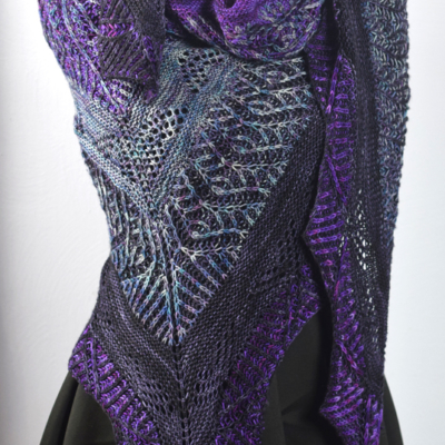 Finished Object: Mauvelous Shawl in Purples