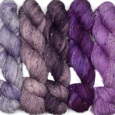 Glorious Gradient Set f-087 – 5 Skeins Donegal Cottage Tweed Sock