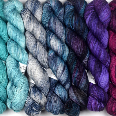 Glorious Gradient Set f-104 – 7 Skeins Silk Traveler