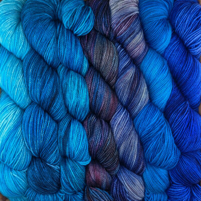 Glorious Gradient Set f-131 – 7 Skeins Rockshelter Sock